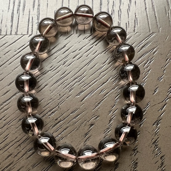 Smoky quartz bracelet 10mm - Picture 2 of 3